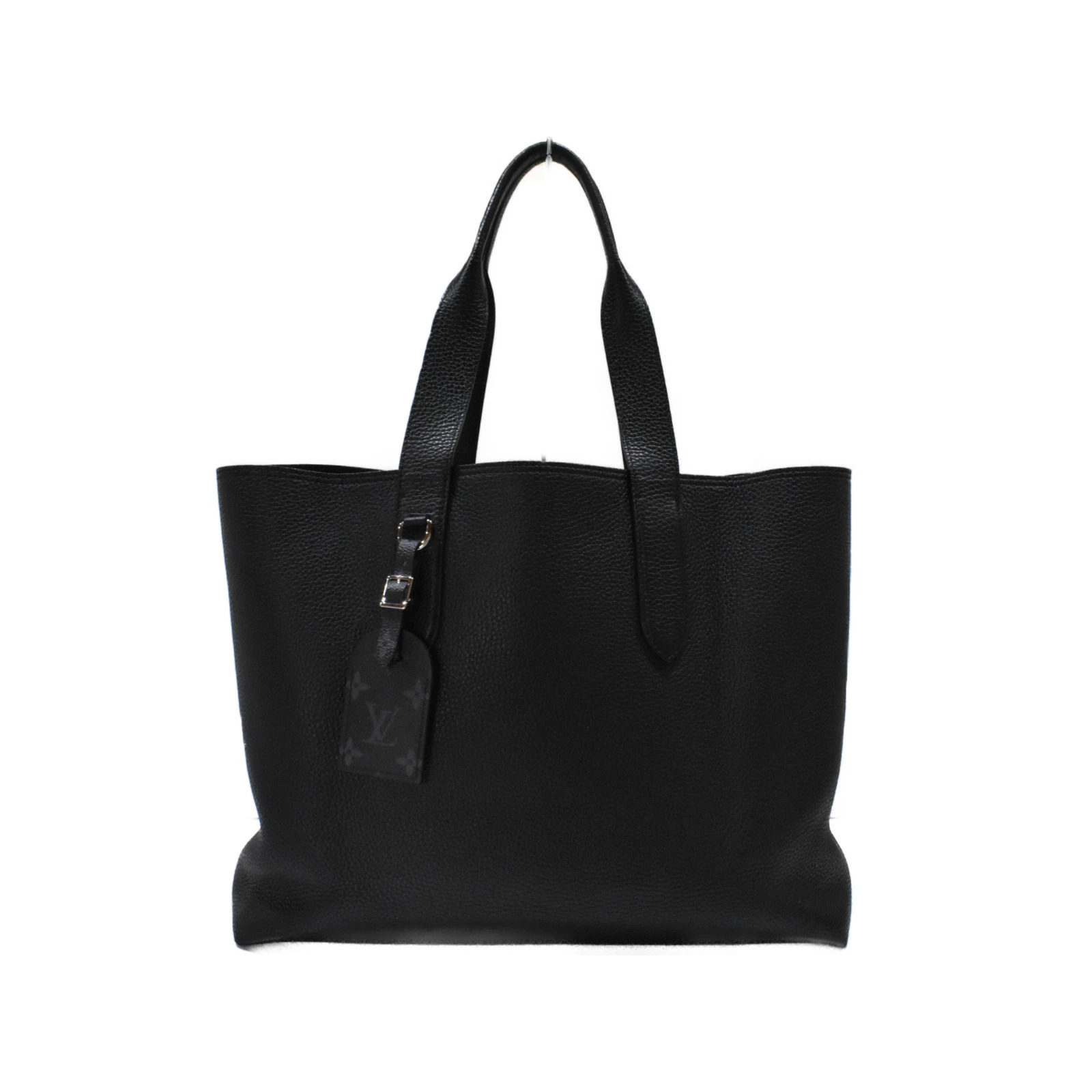 Louis Vuitton Cabas Voyage Tote Bag Monogram Eclipse Noir Black Taurillon